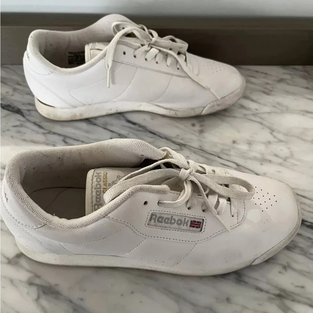 Reebok White Sneakers Sz 8 EU 38.5 Athletic Shoes Exercise Vintage 80s 90s